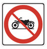 closed to motorcycles